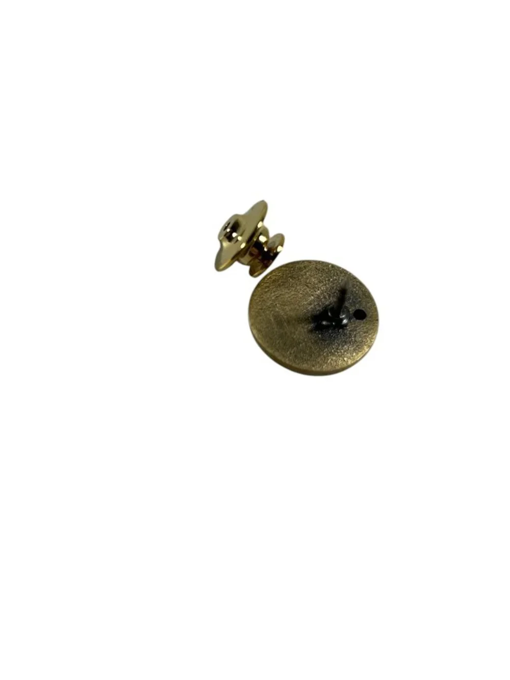 5 Year Service Award Lapel Pin Gold Tone Blue Rhinestone Employee Pin